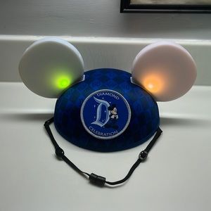Diamond Celebration Mickey Mouse cap with illuminated ears.